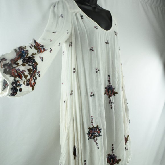 Free People S BOHO Oxford Embroidered Dress - Picture 10 of 15